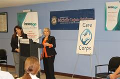  Congresswoman Michelle Lujan Grisham speaking about National Care Corps Act