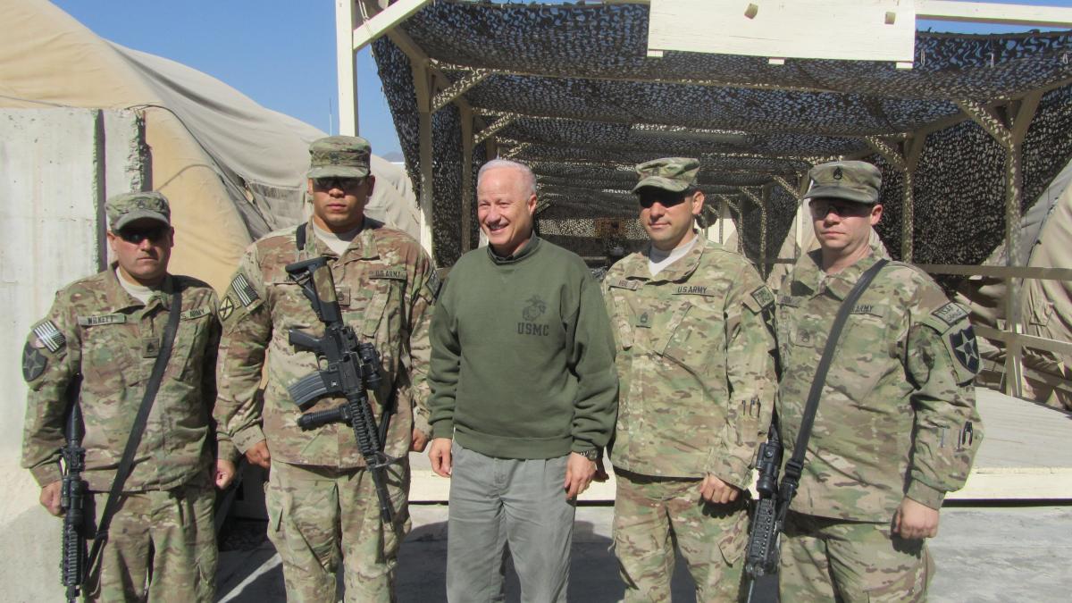 Congressman Coffman with soldiers