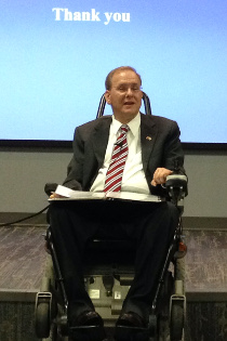 Congressman Langevin speaks at the Providence VA's Research Day