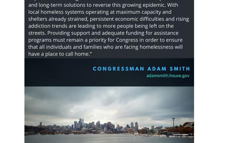 Congressman Adam Smith’s Efforts to Combat Homelessness