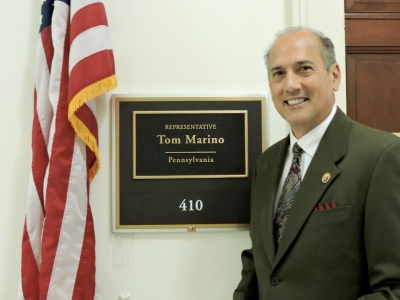 Congressman Marino in front of his Washington D.C. office.