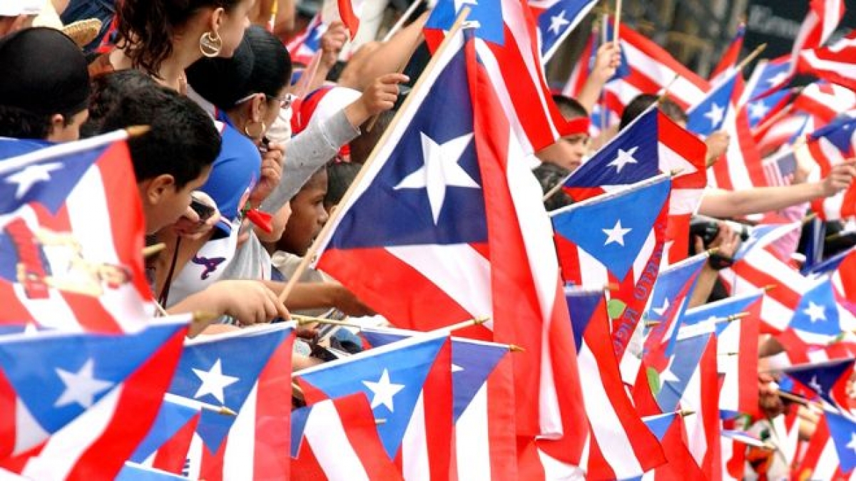 Puerto Rico Flags on Display