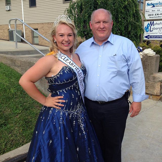 Spending time with #ClearfieldCounty royalty at start of Rescue Hose & Ladder Co. #Curwensville Days Fireman's Parade