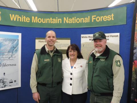 Rep. Kuster with White Mountain park rangers