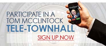 Participate in a Tom McClintock Tele-Townhall