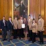 Congresswoman Pelosi receives an award from the Veterans of Foreign Wars California Delegation during their Annual Legislative conference to highlight support for our nation’s men and women in uniform.