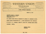 <em>House Judiciary Committee Telegram to Dr. Martin Luther King, Jr.</em>