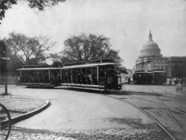 Streetcars on the Capitol grounds