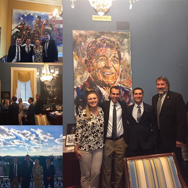 I had a great time giving our Fall interns, Jared, @parkerrhodes4 and @sarahgamble2014 a behind the scenes tour of the #uscapitol earlier this week. I know we have a bright future to look forward to with young conservatives like them leading the charge.