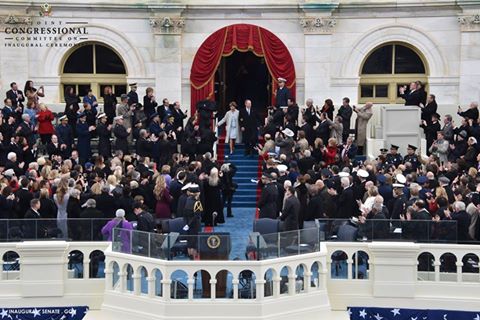 Fotografia postată de Joint Congressional Committee on Inaugural Ceremonies.