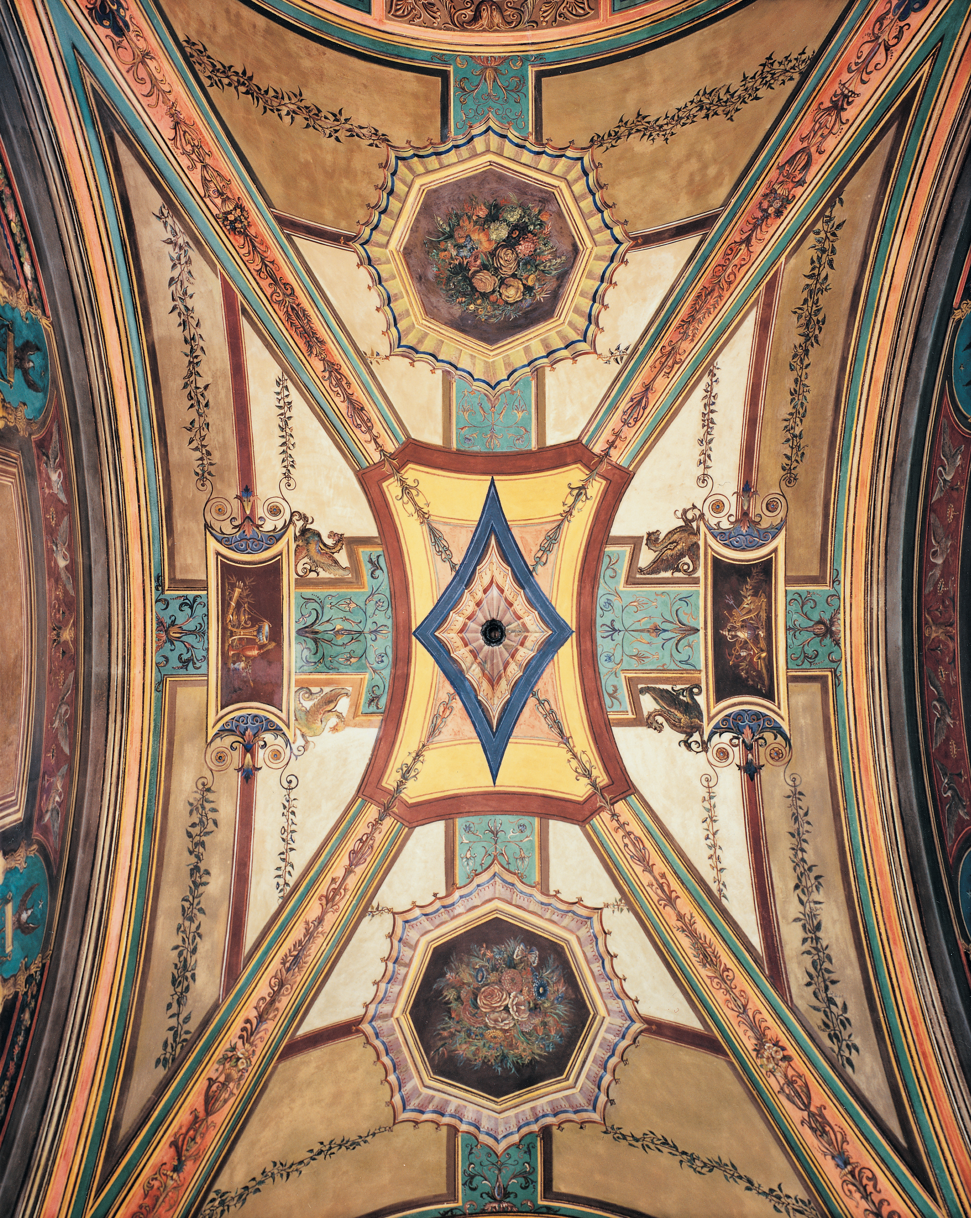 Ceiling of the North Entry area in the Brumidi Corridors.