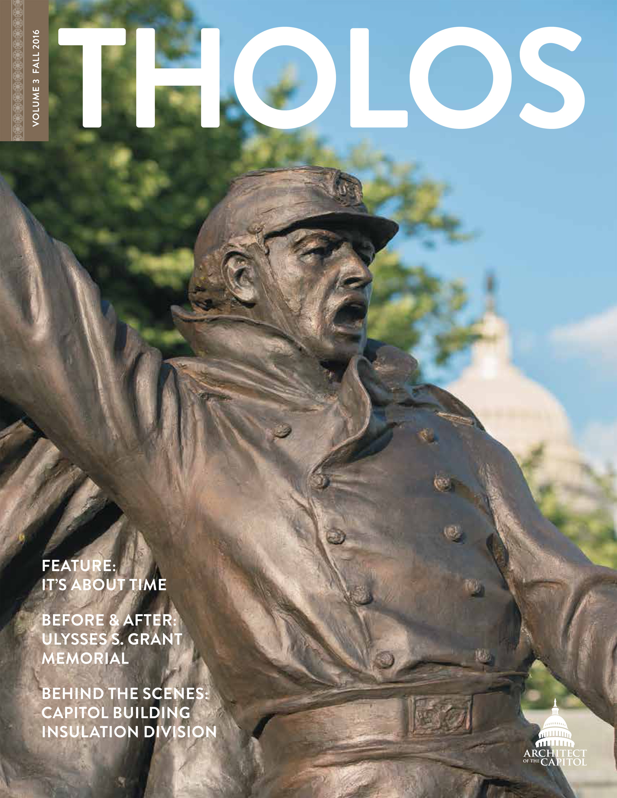 Tholos Magazine cover, Volume 3 Fall 2016.