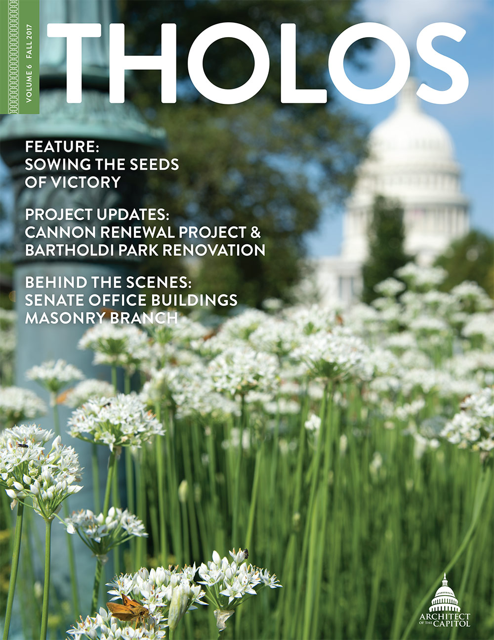 Tholos Magazine cover, Volume 6 Fall 2017.