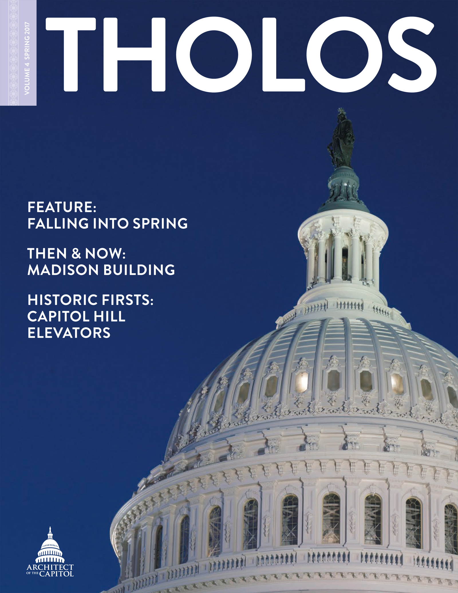 Tholos Magazine cover, Volume 4 Spring 2017.