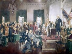 Howard Chandler Christy’s painting of the signing of the United States Constitution.