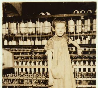 Twelve-year-old Girl in Vermont Cotton Mill, photograph by Lewis Hine, 1910