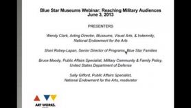 Blue Star Museums Webinar: Reaching Military Audiences