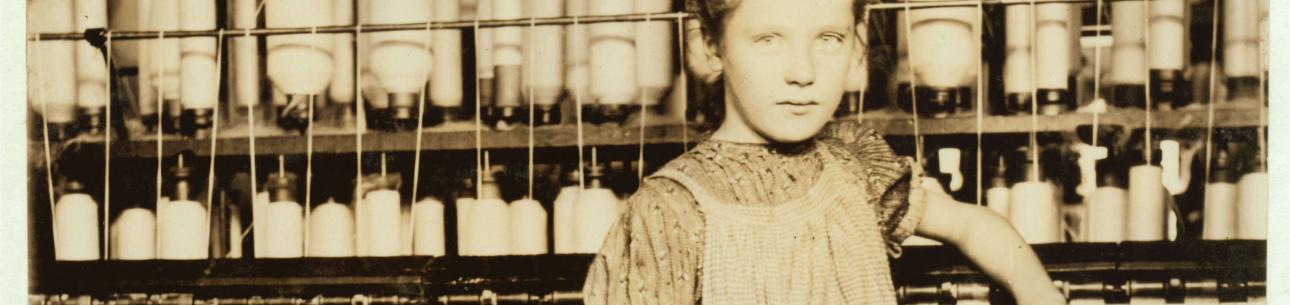 Twelve-year-old Girl in Vermont Cotton Mill, photograph by Lewis Hine, 1910