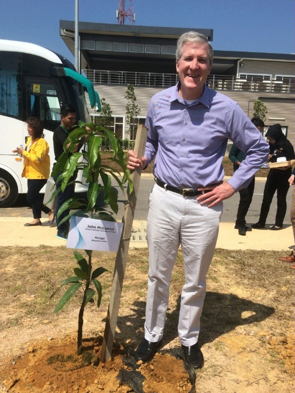 DAS McCarrick toured PETRONAS' Pengerang Integrated Complex in Johor, Malaysia. During the visit at the $27 billion refinery and petrochemical complex, DAS McCarrick participated in a tree planting ceremony in support of strong bilateral U.S.-Malaysian cooperation.