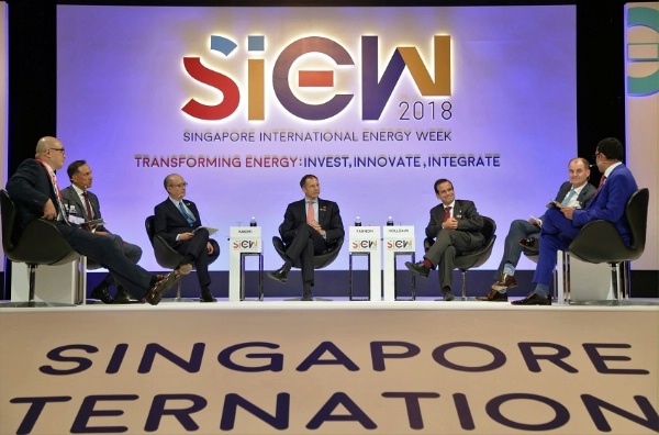 A/S Fannon speaks on a panel at Singapore International Energy Week.