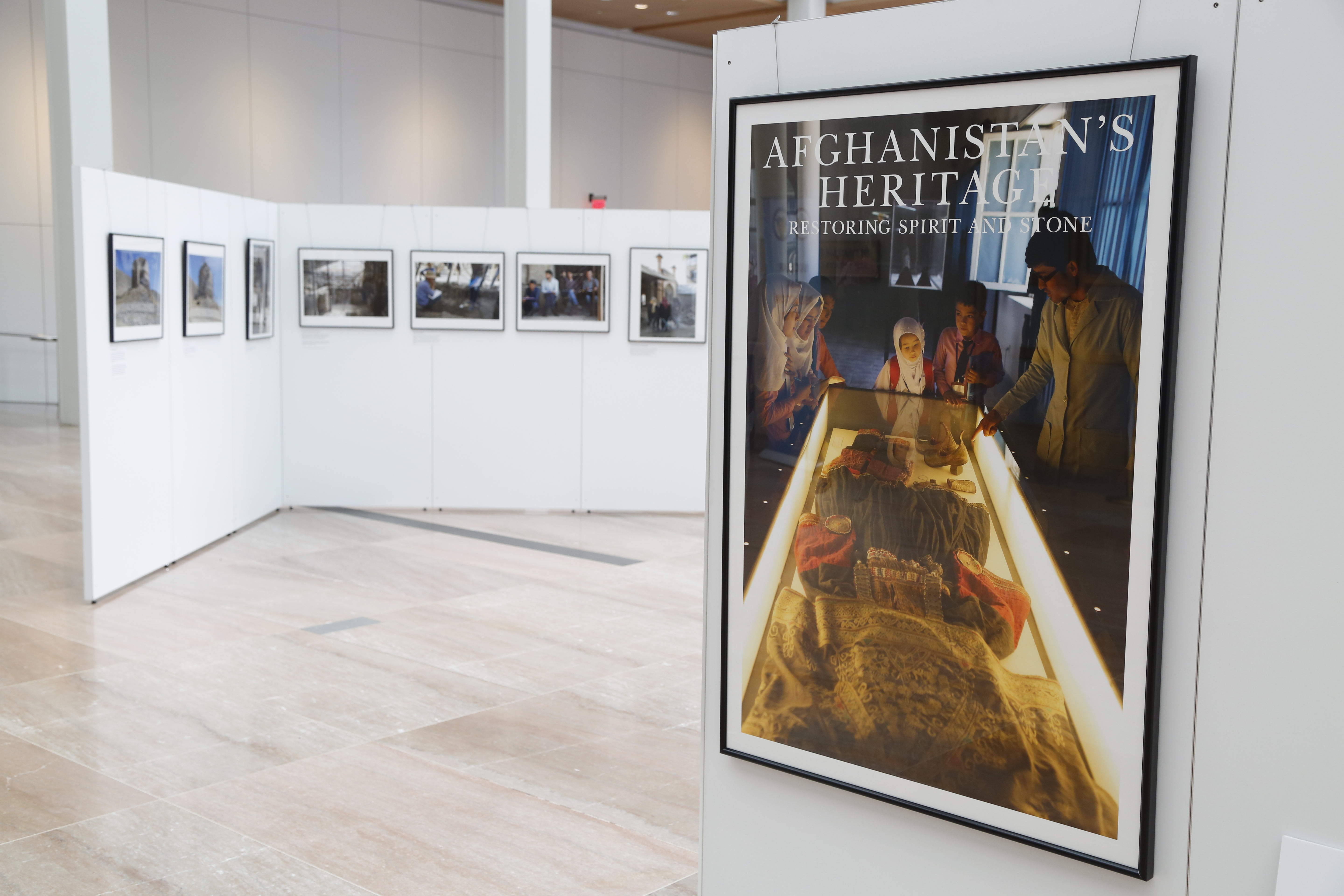 Photo exhibit in the Diplomacy Center pavilion