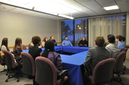Senator Heitkamp meets with students at Dickinson State University