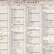 Tally Sheet for the Declaration of War against Japan