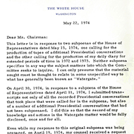 President Nixon Watergate Letter