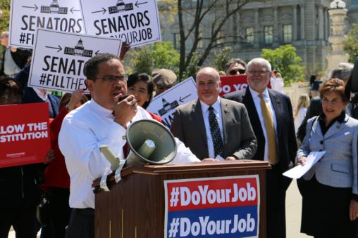 Co-Chair Rep. Ellison at the CPC "Senate Do Your Job" Rally 