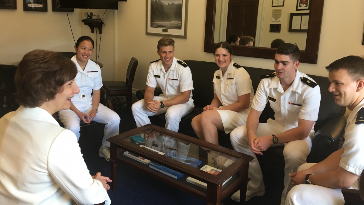 Bonamici meeting with Naval Academy Students, May 2017