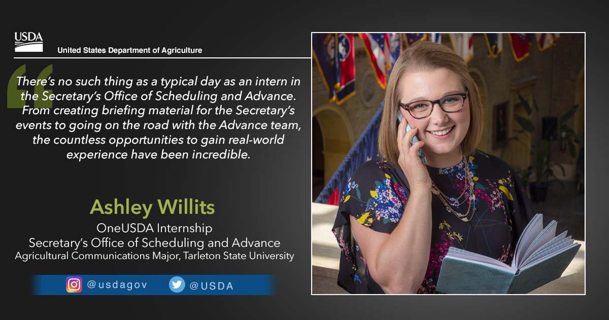 Ashley Willits, Summer 2018 OneUSDA intern. USDA photo by Preston Keres.