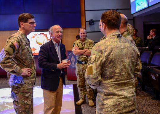 Chairman Frelinghuysen pauses to engage with special operations leaders from some of our foreign partner nations