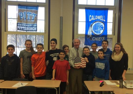 Rep. Frelinghuysen visits with students at Grover Cleveland Middle School in Caldwell