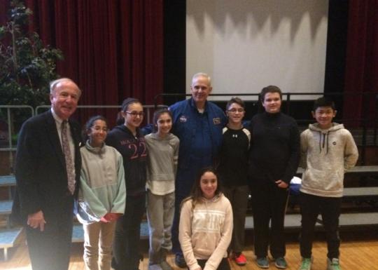 Frelinghuysen continued his annual astronaut tour with Grover Cleveland School in Caldwell