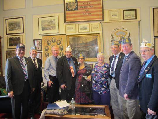 Rep. Frelinghuysen hosts Jewish War Veterans to discuss VA reform and better access to health care.
