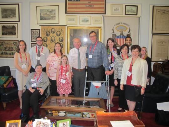 NJ representatives from the ALS Foundation visited Rodney in Washington to discuss policies to improve research so one day there may be a cure.