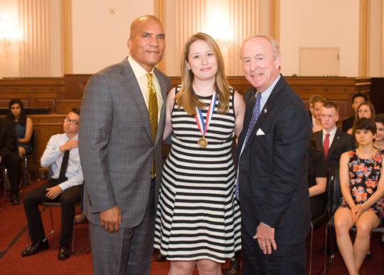 Rep. Frelinghuysen presents Congressional Award Gold Medal to Stephanie Quinton of Morris Plains