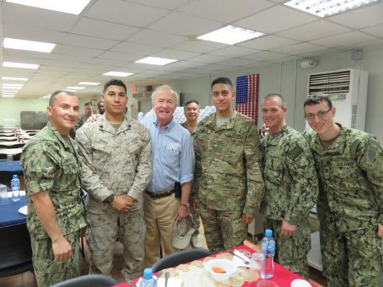 Chairman Frelinghuysen visits with New Jersey troops on a recent trip to Iraq and Afghanistan