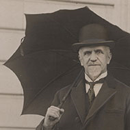 Ernest Ackerman with Umbrella