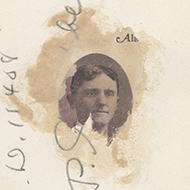 Mystery image on the reverse of a photograph