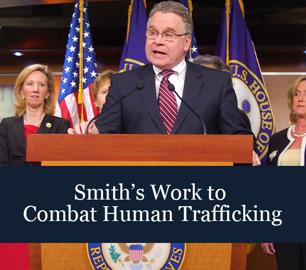Smith’s Work to Combat Human Trafficking