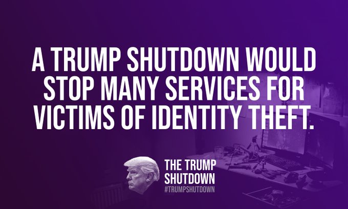 A #TrumpShutdown would stop many services for victims of identity theft.