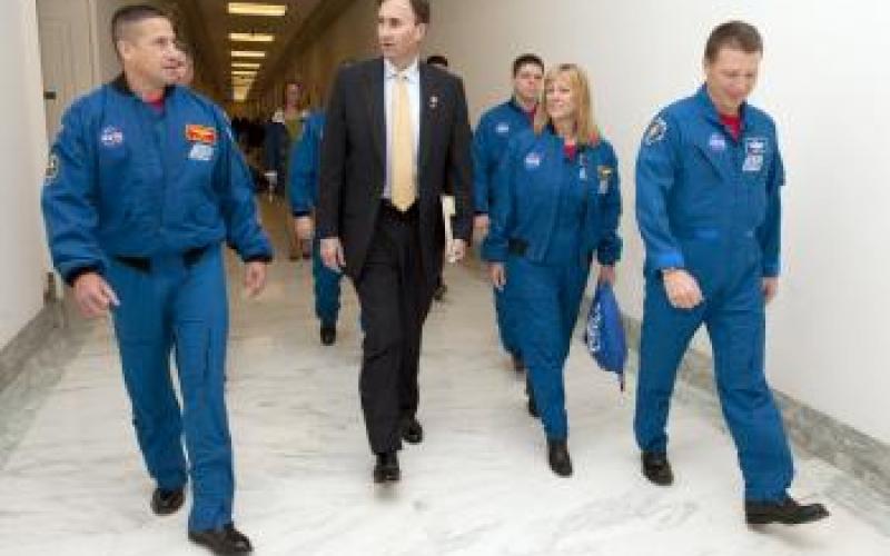 Congressman Olson with the STS-130 Crew
