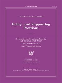 United States Government Policy and Supporting Positions, 2008 (Plum Book)
