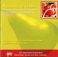 Food and Nutrition Information Center Resources CD-ROM