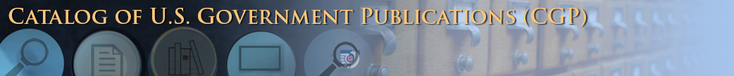 Catalog of U.S. Government Publications image banner