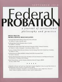 September 2018; Federal Probation