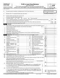 2017 Irs Tax Forms 1040 Schedule C (profit Or Loss From Business)