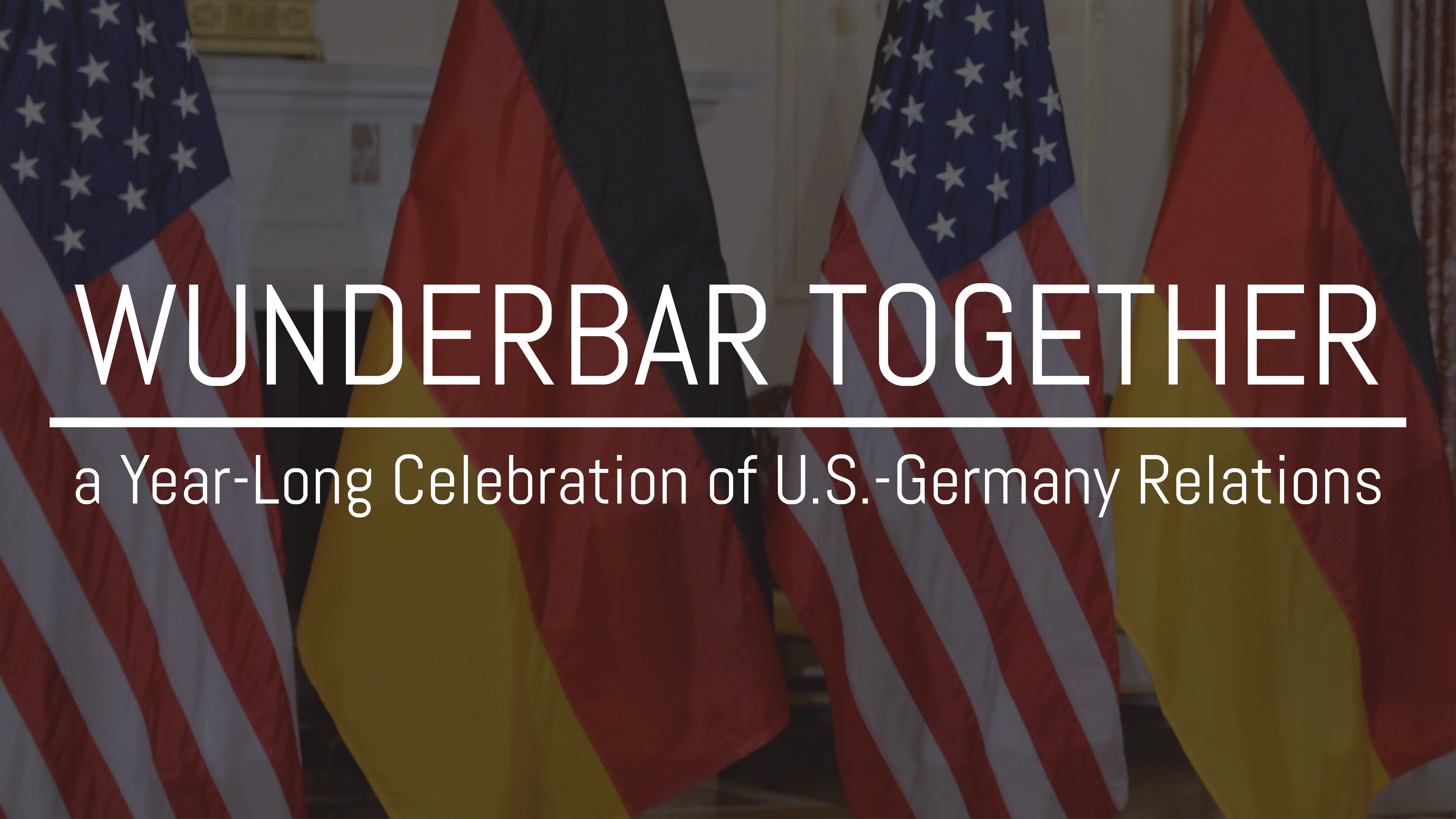 American and German flags with text WunderBar together over it