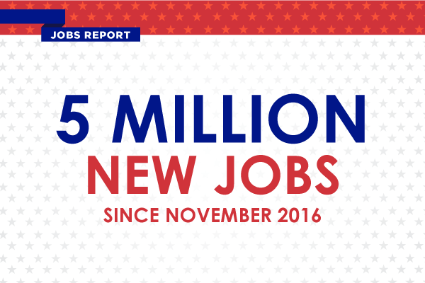 Jobs Report - 5 million new jobs since November 2016